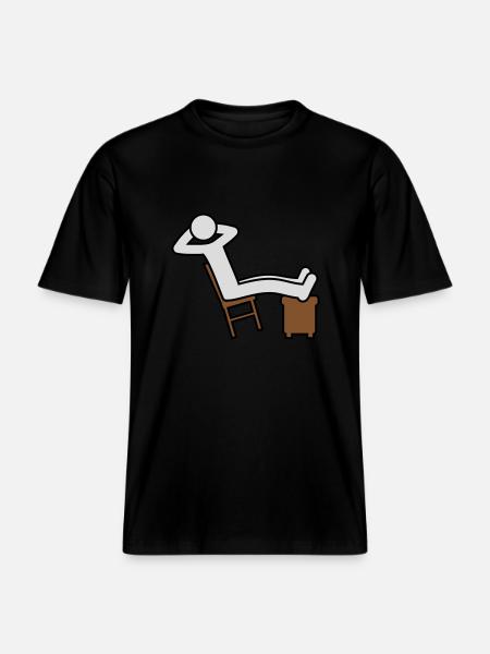 Man rests - RELAXED FIT Unisex Organic T-Shirt - black