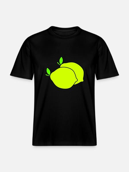 zitronen -  RELAXED FIT Unisex Organic T-Shirt - Schwarz