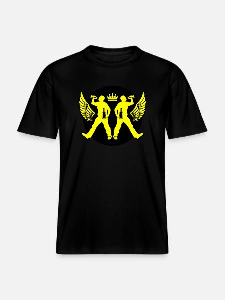Drinking Bier Silhouette -  RELAXED FIT Unisex Organic T-Shirt - Schwarz