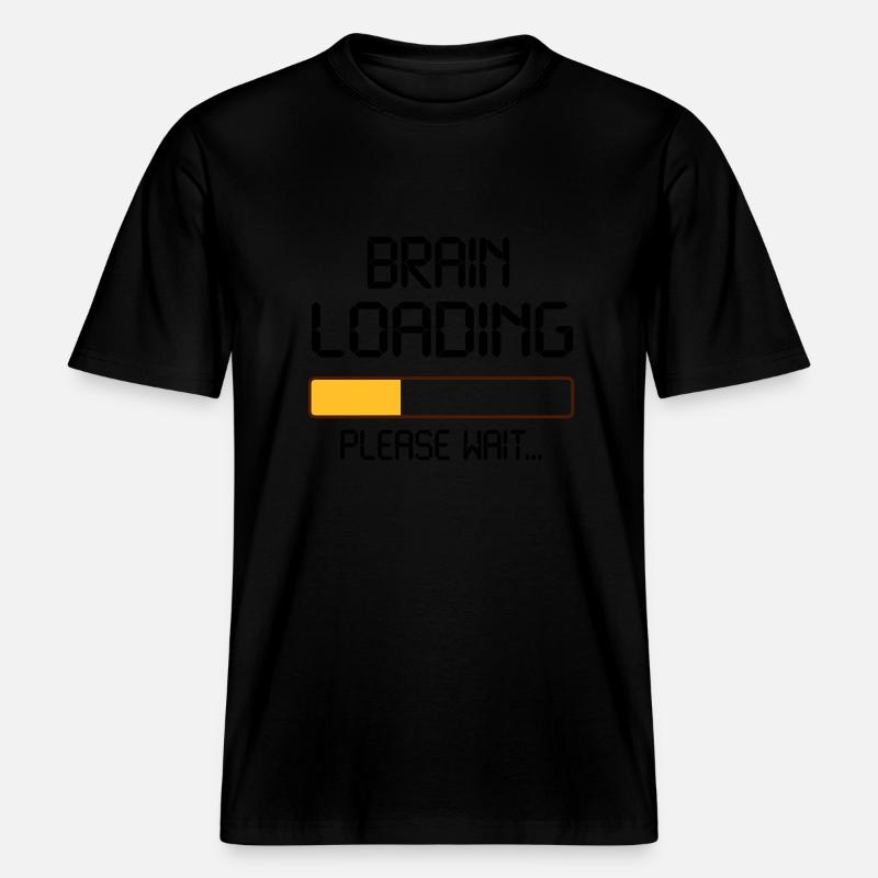 brain loading -  T-shirt unisexe RELAXED FIT en coton bio - noir