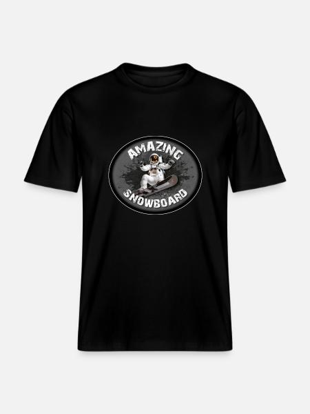 FANTASTISCHES SNOWBOARD -  RELAXED FIT Unisex Organic T-Shirt - Schwarz