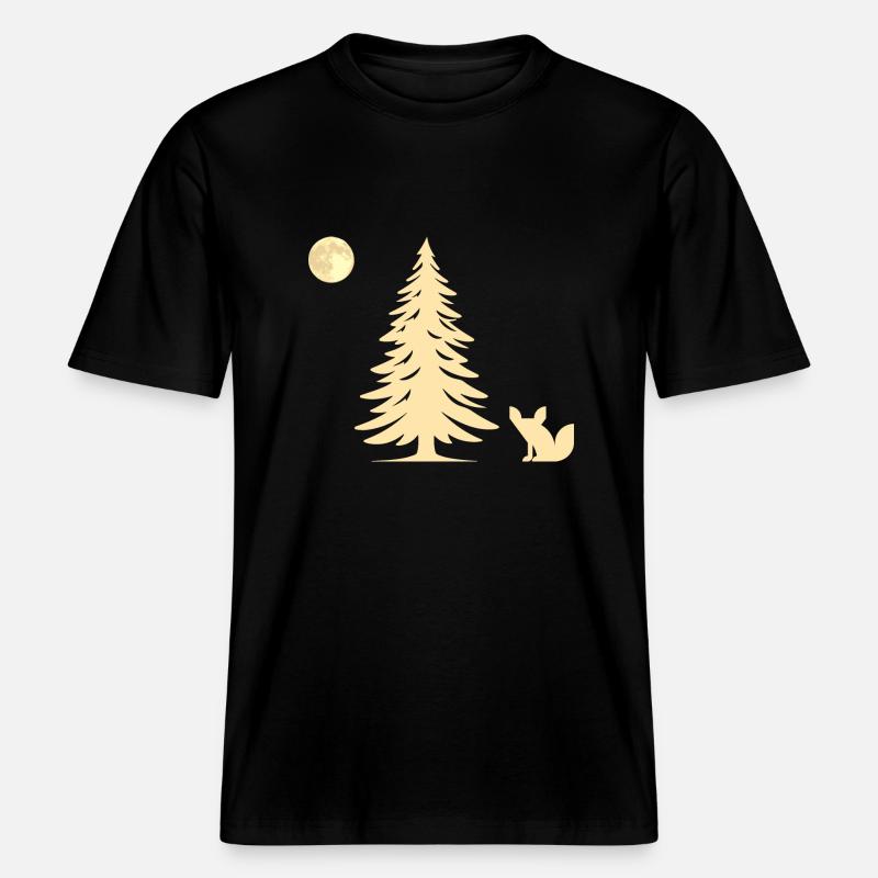 Fuchs im Wald - Geschenkidee -  RELAXED FIT Unisex Organic T-Shirt - Schwarz