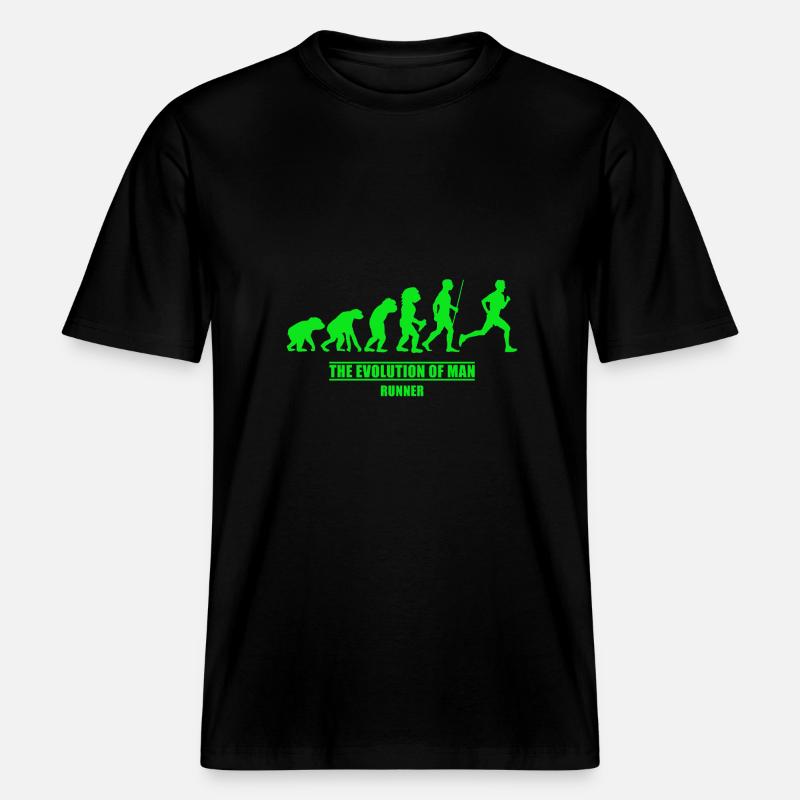 Läufer Evolution Läufer -  RELAXED FIT Unisex Organic T-Shirt - Schwarz
