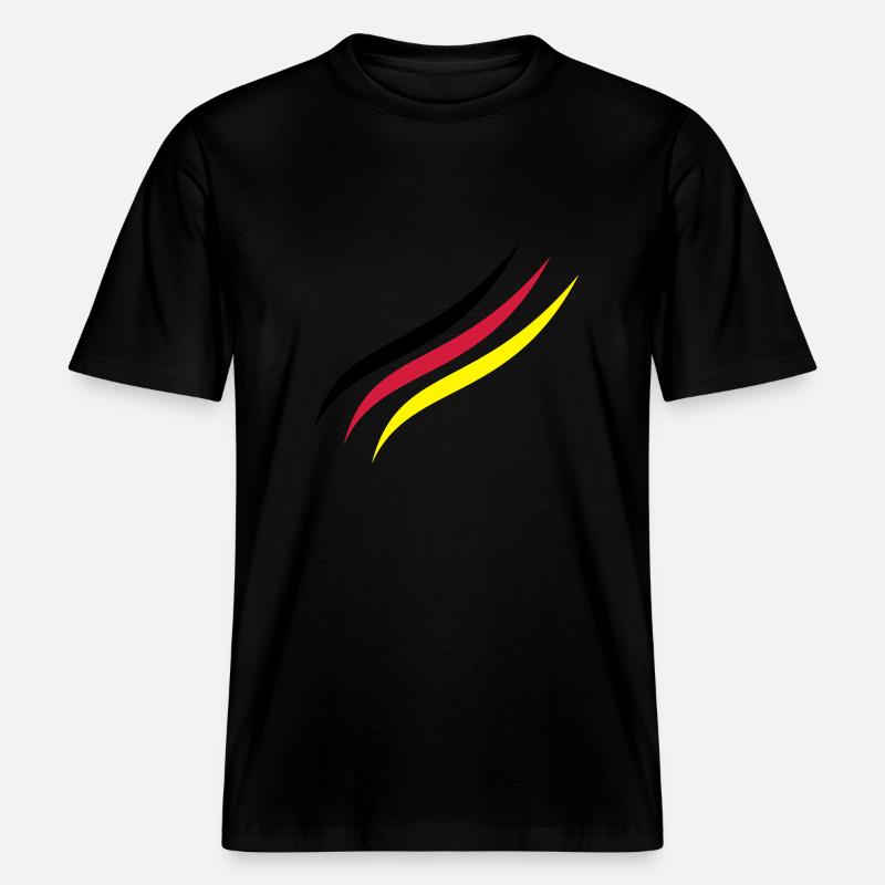 German Line -  RELAXED FIT Unisex Organic T-Shirt - Schwarz