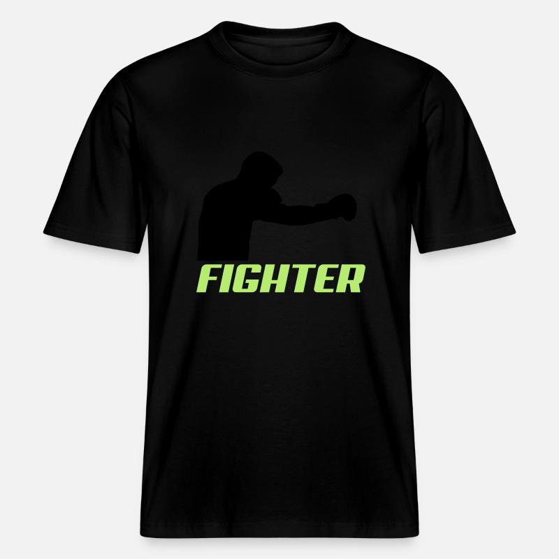 fighter2 -  RELAXED FIT Unisex Organic T-Shirt - Schwarz