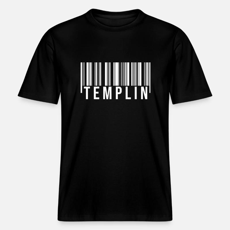 Templin Strichcode -  RELAXED FIT Unisex Organic T-Shirt - Schwarz