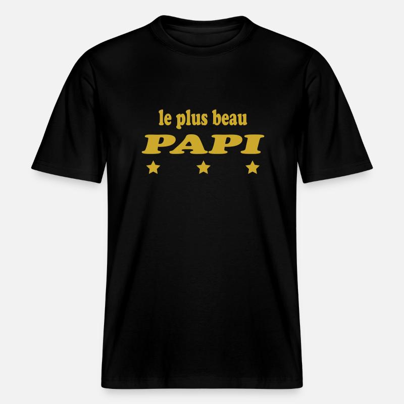 Le plus beau PAPI -  T-shirt unisexe RELAXED FIT en coton bio - noir