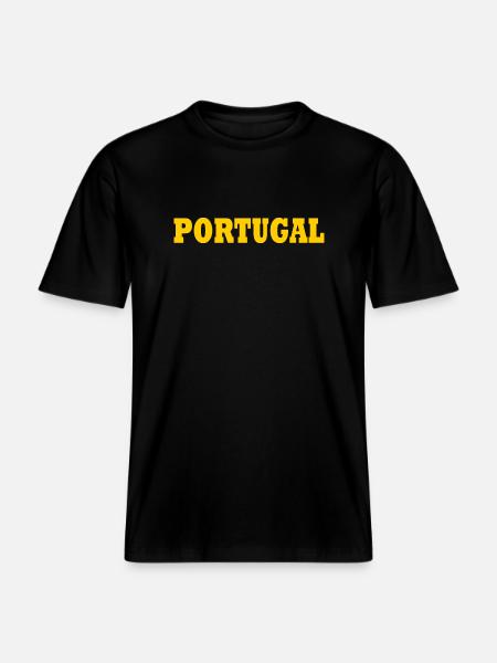 Portugal -  RELAXED FIT Unisex Organic T-Shirt - black