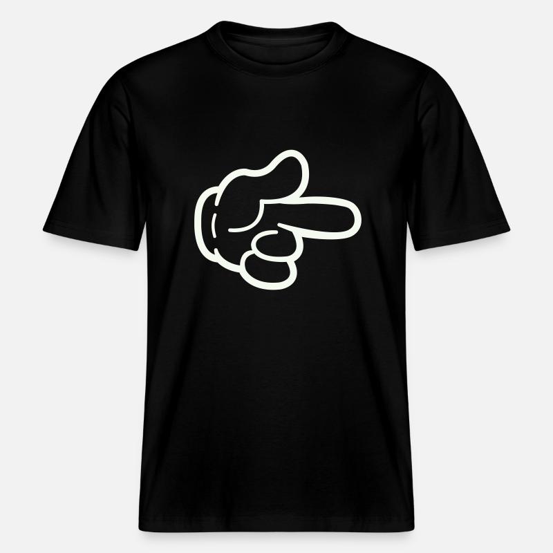 Bande dessinée à la main -  T-shirt unisexe RELAXED FIT en coton bio - noir