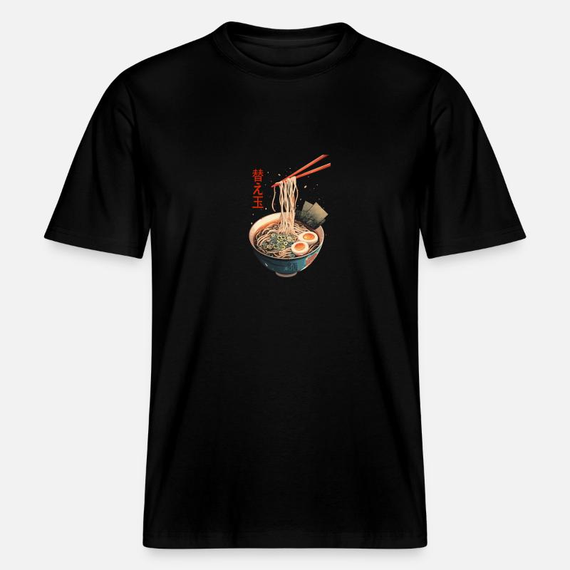 Authentische Ramen-Schalen-Kunst Authentic Ramen -  RELAXED FIT Unisex Organic T-Shirt - Schwarz