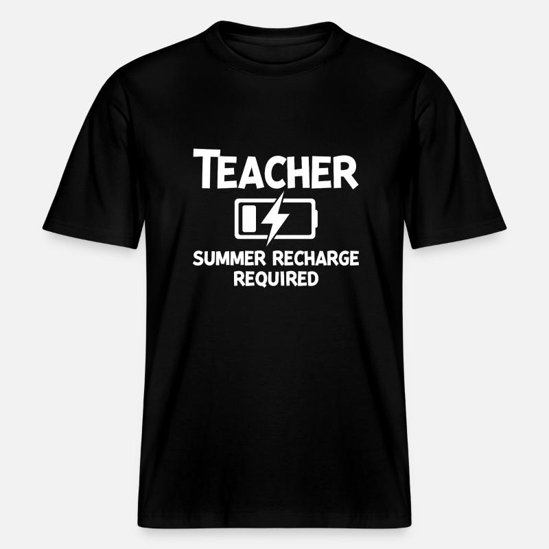Recharge d’été pour les enseignants -  T-shirt unisexe RELAXED FIT en coton bio - noir