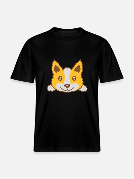 Cute little dog design - RELAXED FIT Unisex Organic T-Shirt - black
