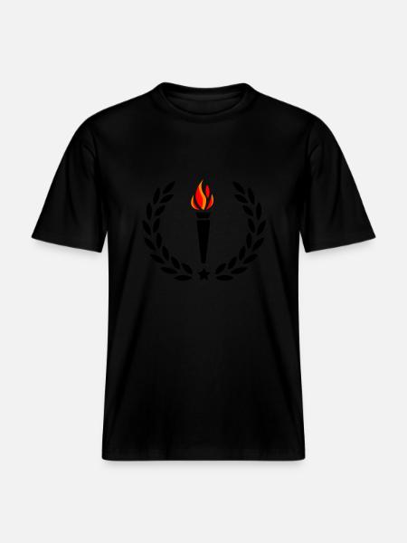 Fire Torch -  RELAXED FIT Unisex Organic T-Shirt - black