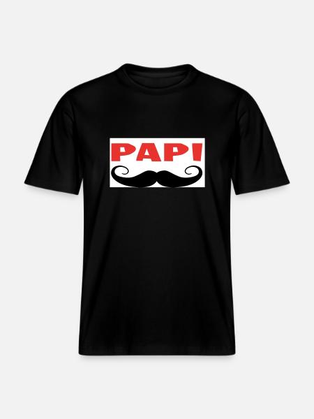 PAPI - T-shirt unisexe RELAXED FIT en coton bio - noir