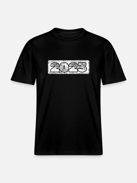 Year 2023 - RELAXED FIT Unisex Organic T-Shirt - black
