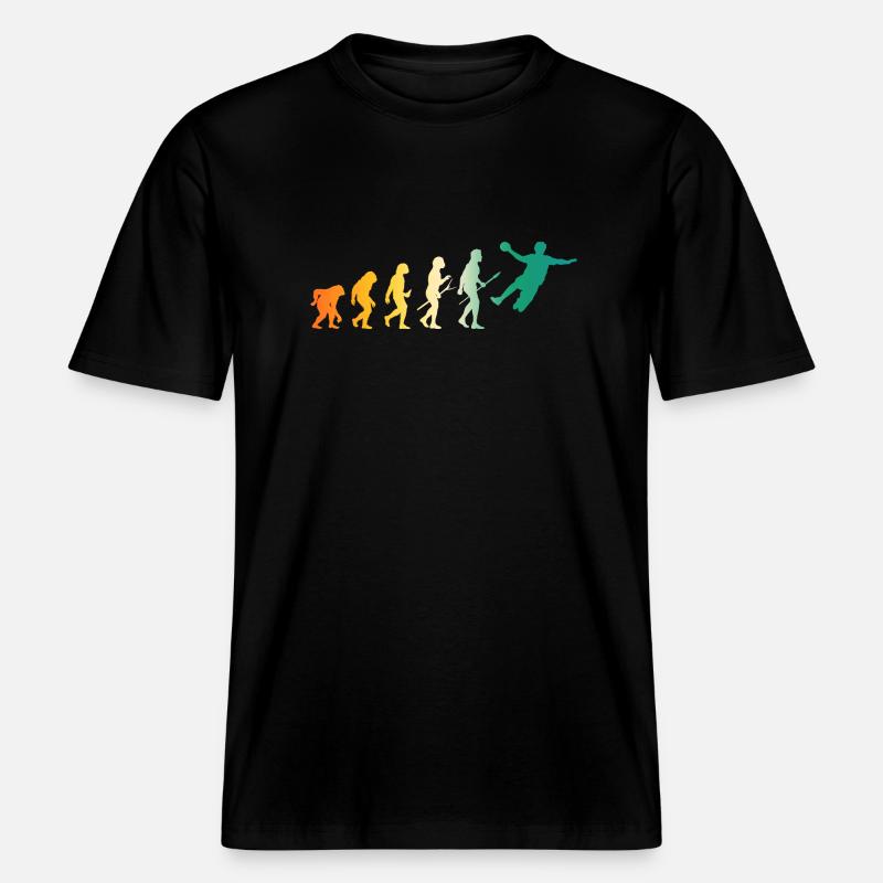 Handball Joueurs Evolution Handball -  T-shirt unisexe RELAXED FIT en coton bio - noir