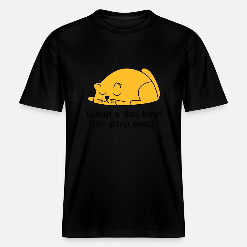 schlafen - RELAXED FIT Unisex Organic T-Shirt - Schwarz