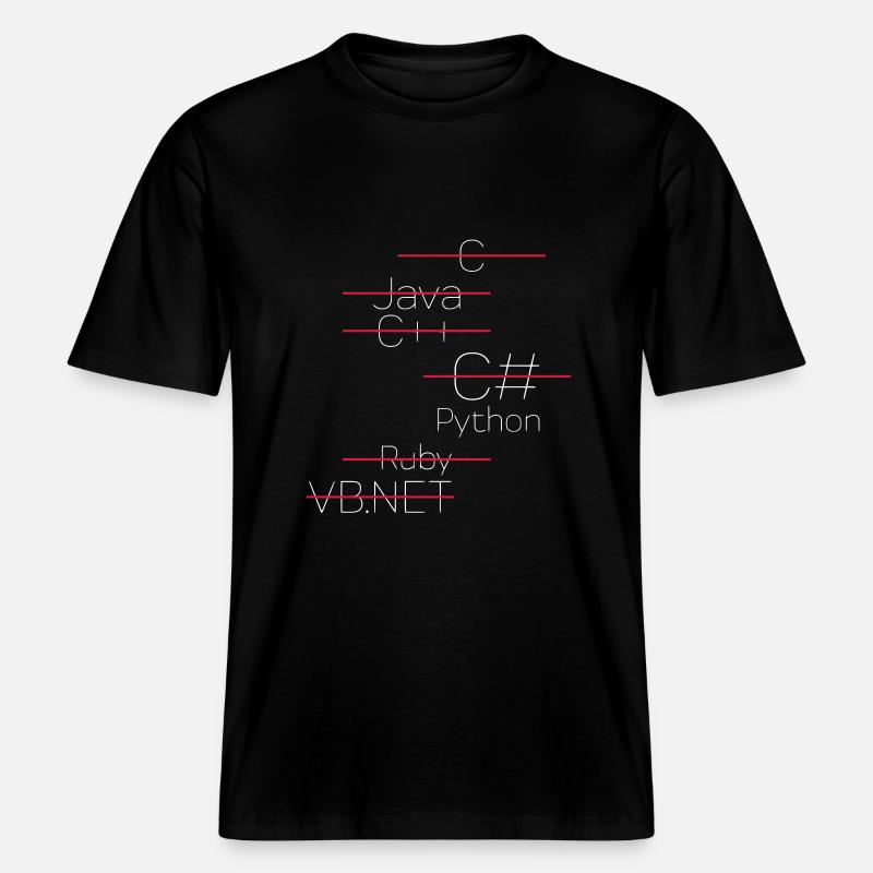 PYTHON CODING / PROGRAMMIERSPRACHE -  RELAXED FIT Unisex Organic T-Shirt - Schwarz