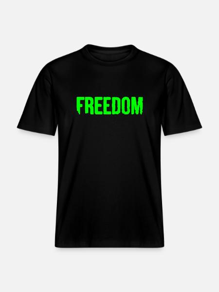 Freedom - RELAXED FIT Unisex Organic T-Shirt - Schwarz