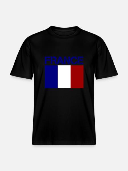 france -  RELAXED FIT Unisex Organic T-Shirt - Schwarz