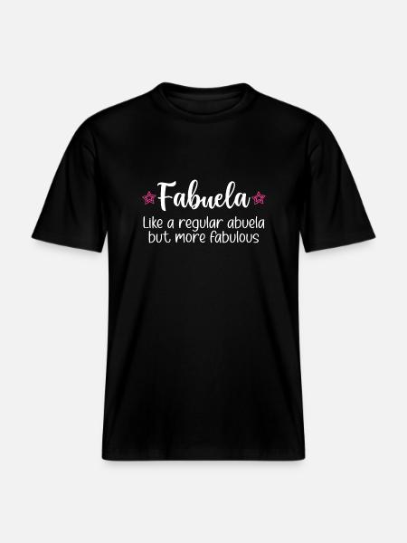 Fabuela Fabulous Abuela Grand-mère espagnole - T-shirt unisexe RELAXED FIT en coton bio - noir
