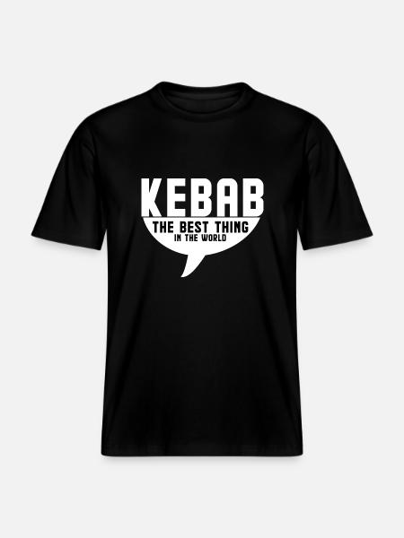 kebab la meilleure chose au monde -  T-shirt unisexe RELAXED FIT en coton bio - noir