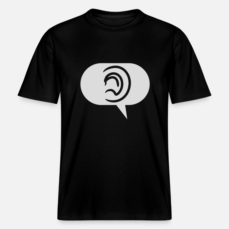Perceive sounds Symbol speech bubble - RELAXED FIT Unisex Organic T-Shirt - black