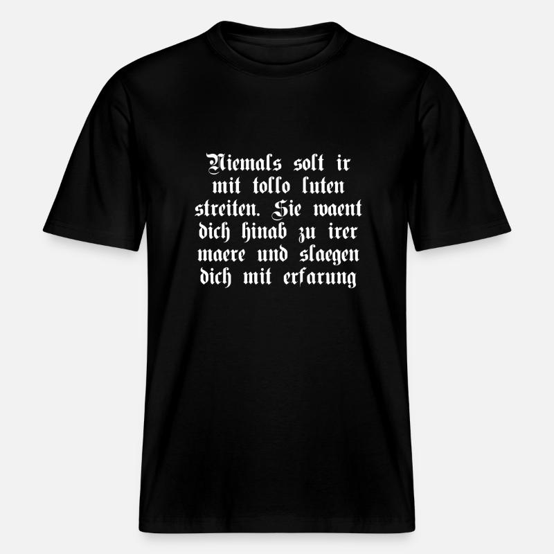 Diskutiere nicht mit Dummköpfen - RELAXED FIT Unisex Organic T-Shirt - Schwarz