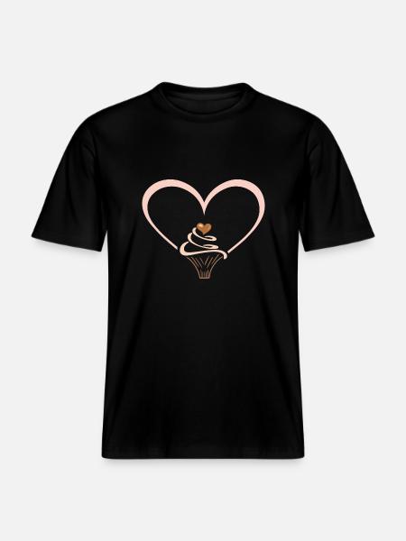 Cupcake Love -  RELAXED FIT Unisex Organic T-Shirt - black