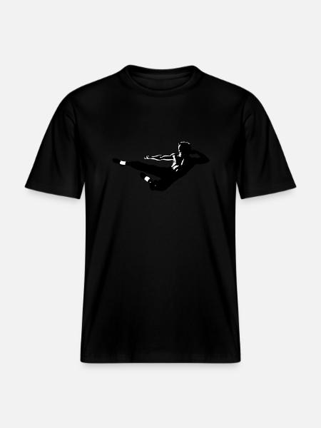 bruce lee - RELAXED FIT Unisex Organic T-Shirt - black