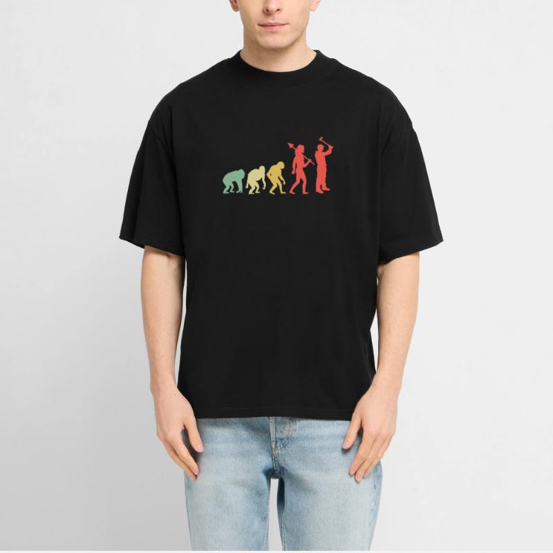 Evolution Axe Throwing Target Hatchet Thrower  RELAXED FIT Unisex Organic T-Shirt