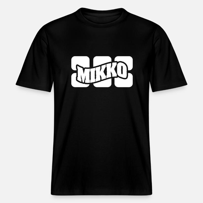 Mikko comme nom -  T-shirt unisexe RELAXED FIT en coton bio - noir