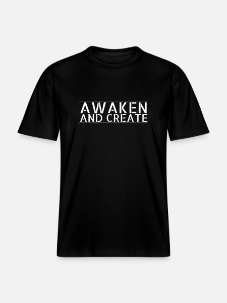 present present idea spiritual awakening happy -  RELAXED FIT Unisex Organic T-Shirt - black