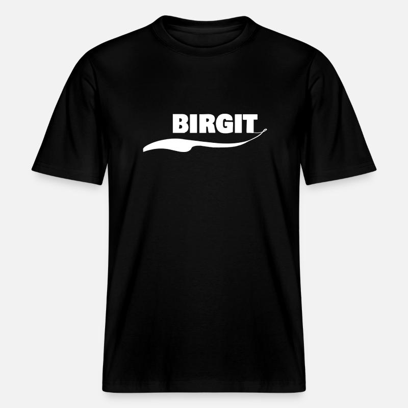 Vorname Birgit -  RELAXED FIT Unisex Organic T-Shirt - Schwarz