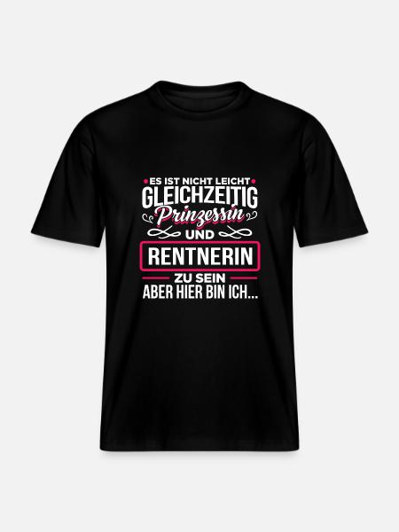 RENTNERIN - Prinzessin -  RELAXED FIT Unisex Organic T-Shirt - Schwarz