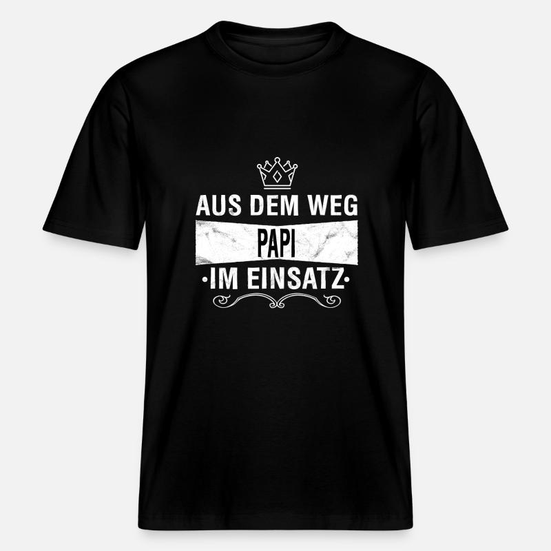 PAPI -  RELAXED FIT Unisex Organic T-Shirt - Schwarz