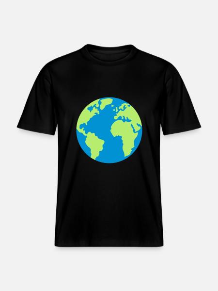 Planet Erde -  RELAXED FIT Unisex Organic T-Shirt - Schwarz