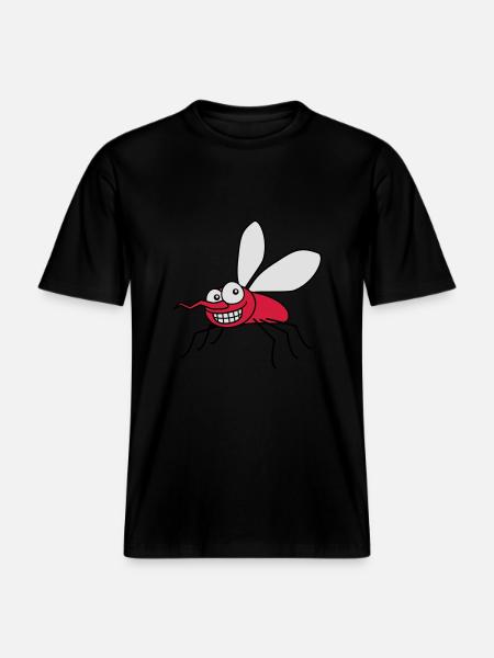 grin_mosquito_3c -  RELAXED FIT Unisex Organic T-Shirt - black