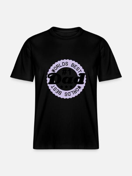 worlds_best_dad___f2 - RELAXED FIT Unisex Organic T-Shirt - black