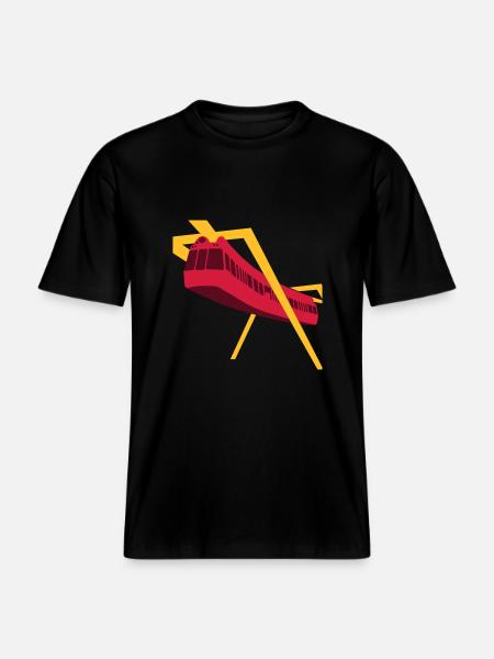 Aerobus Mannheim BUGA 1975 - RELAXED FIT Unisex Organic T-Shirt - Schwarz