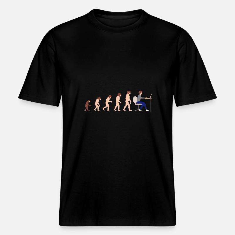 Evolution Entwickler Programmierer Lustiges Gift -  RELAXED FIT Unisex Organic T-Shirt - Schwarz