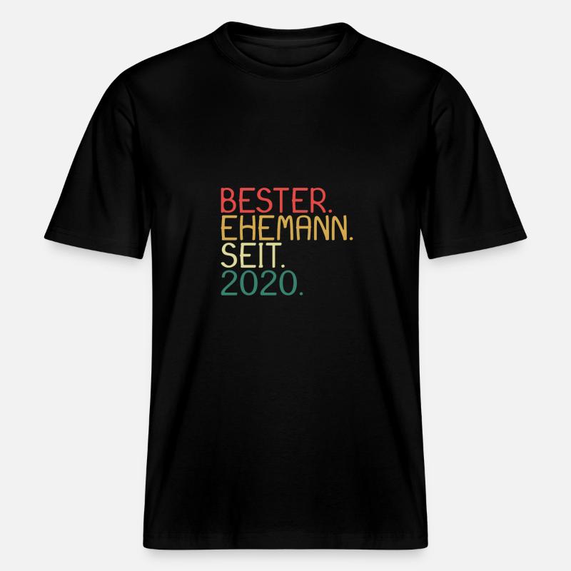 Bester Ehemann seit 2020 -  RELAXED FIT Unisex Organic T-Shirt - Schwarz