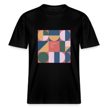 Passion for art -  RELAXED FIT Unisex Organic T-Shirt - Schwarz - Vorne - Alina (178cm) & Michal (187cm)