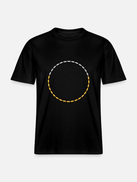 Circle frame beer bottles - RELAXED FIT Unisex Organic T-Shirt - black