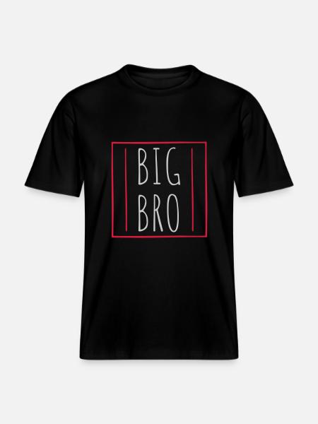 Border Big Bro Logo -  Uniseks RELAXED FIT bio-T-shirt - zwart