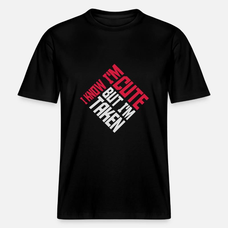 citation mignonne mais prise - T-shirt unisexe RELAXED FIT en coton bio - noir