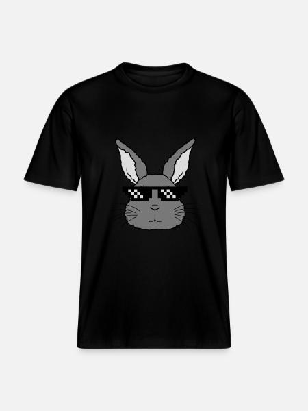 Hase deal with it -  RELAXED FIT Unisex Organic T-Shirt - black