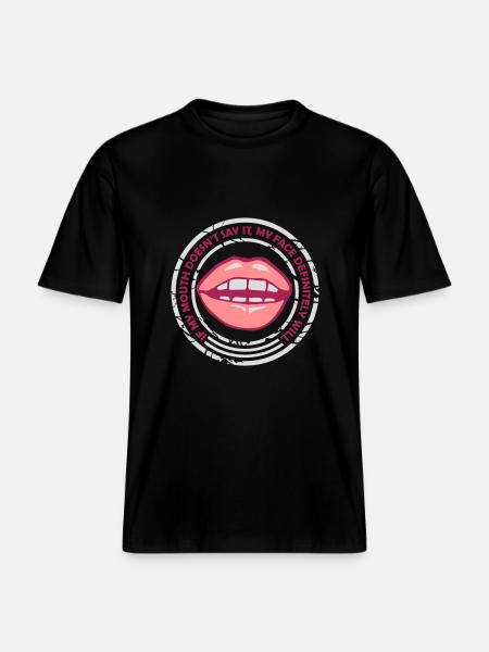 my face definitely will -  RELAXED FIT Unisex Organic T-Shirt - black