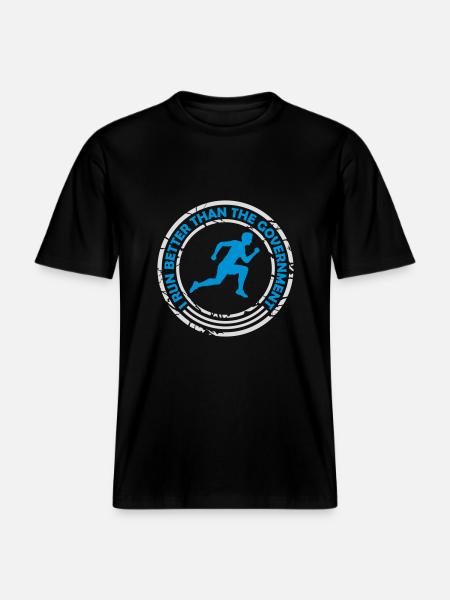 run better than government -  RELAXED FIT Unisex Organic T-Shirt - black