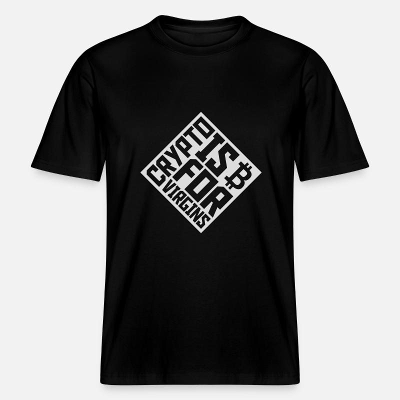 Crypto est pour les vierges -  T-shirt unisexe RELAXED FIT en coton bio - noir